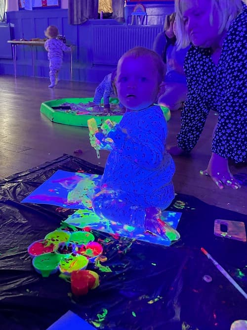 toddlers having messy fun