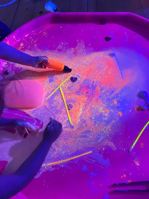 toddlers having messy fun