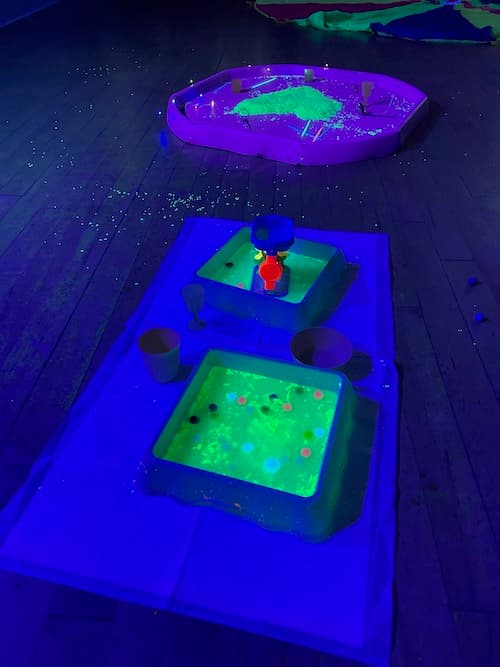 toddlers having messy fun