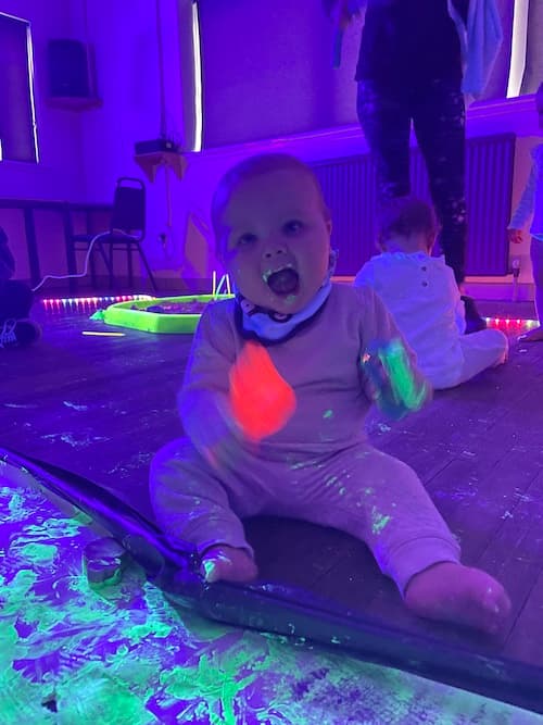 toddlers having messy fun