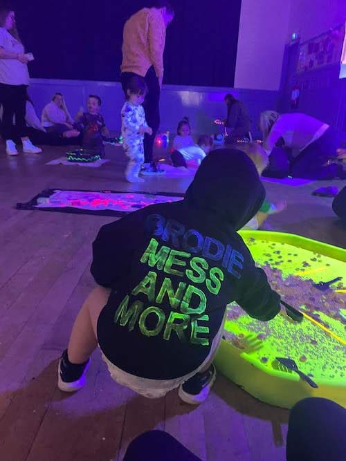 toddlers having messy fun