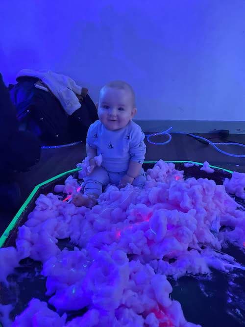 toddlers having messy fun